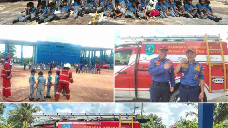 BPBD Belitung Berikan Edukasi Kebakaran untuk Anak TK Pembina di Kantor Pemadam Kebakaran